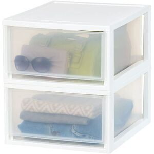 IRIS -  USA 30 Qt. Stackable Storage Drawer, 2 Pack,  White